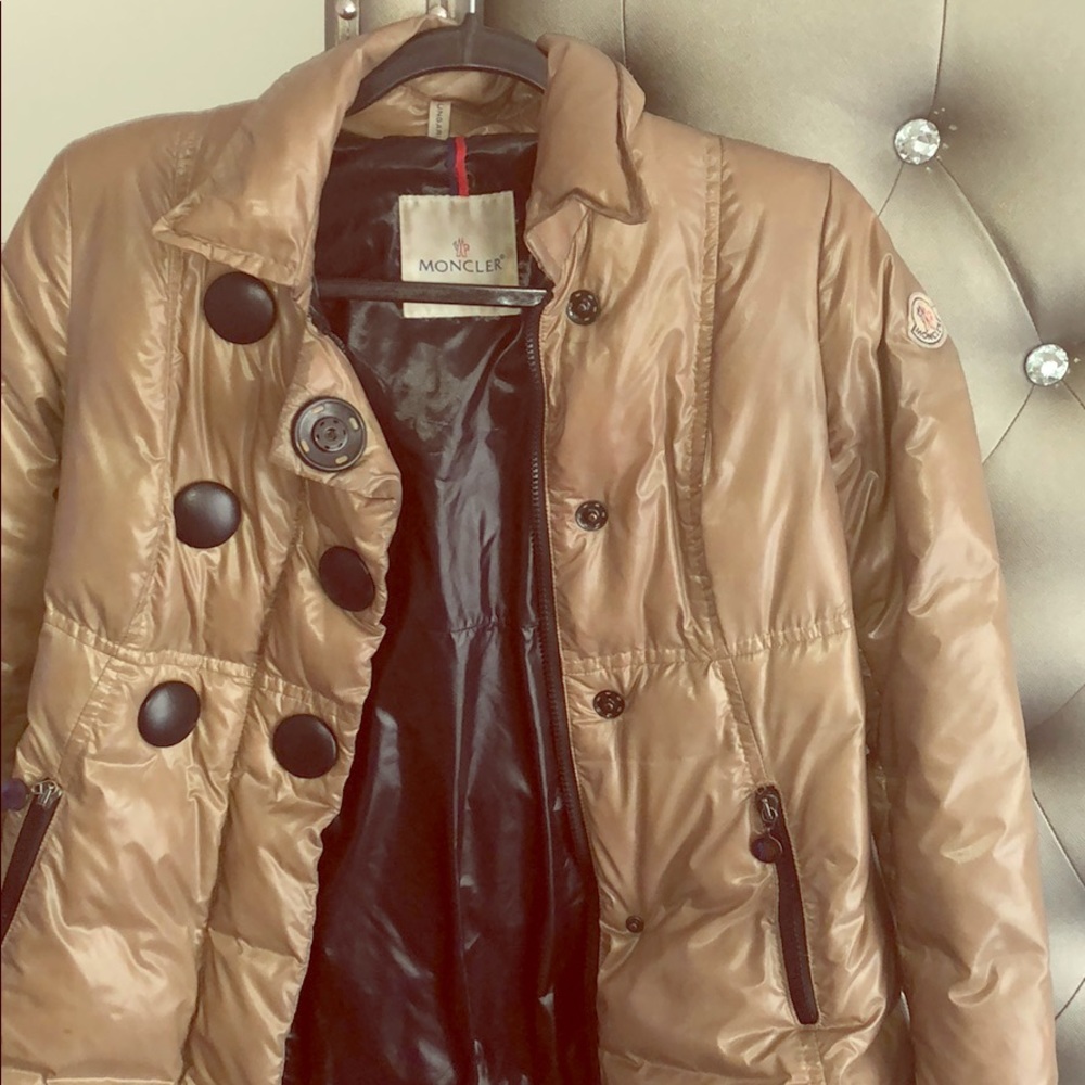 Moncler bubble coat.